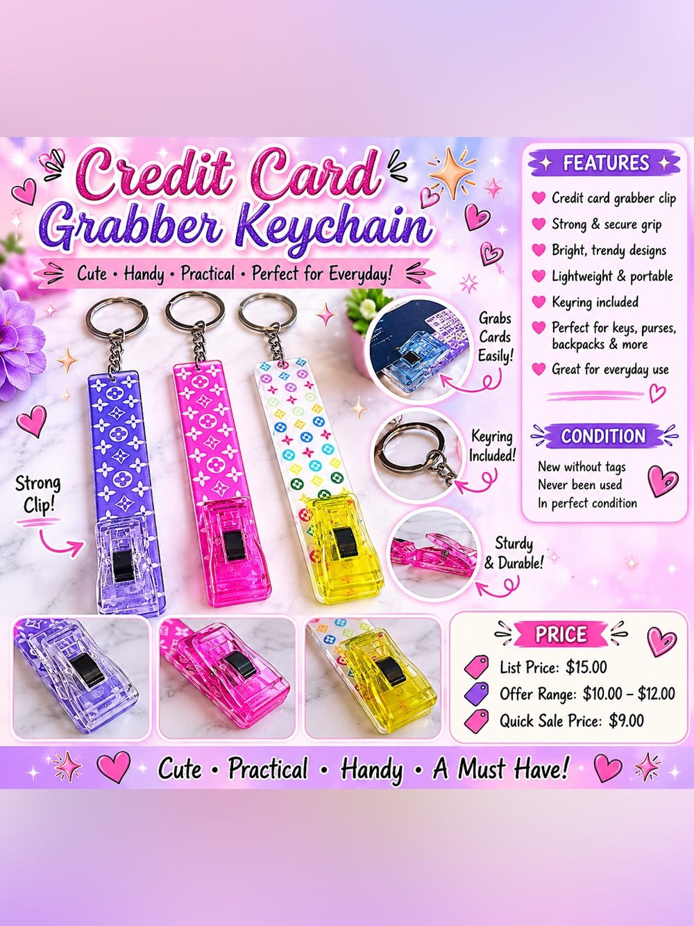 Credit Card Grabber Keychain